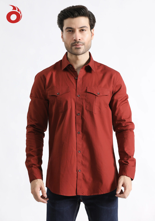 Maroon Casual Shirt